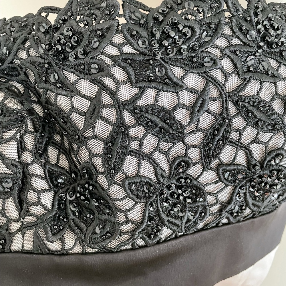 BCBG Black and Champagne Cocktail Mini Dress - Picture 5 of 7